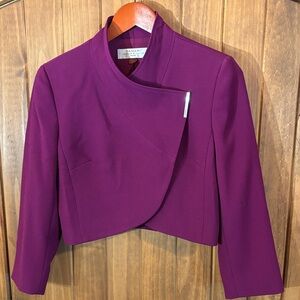 Tahari Plum Asymmetrical Blazer
